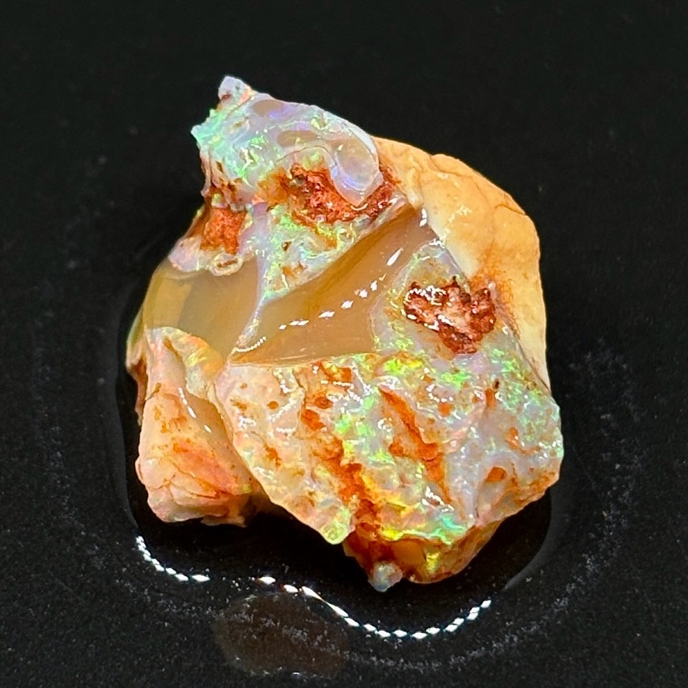 Vibrant Flower Pedal Mexican Fire Opal Specimen